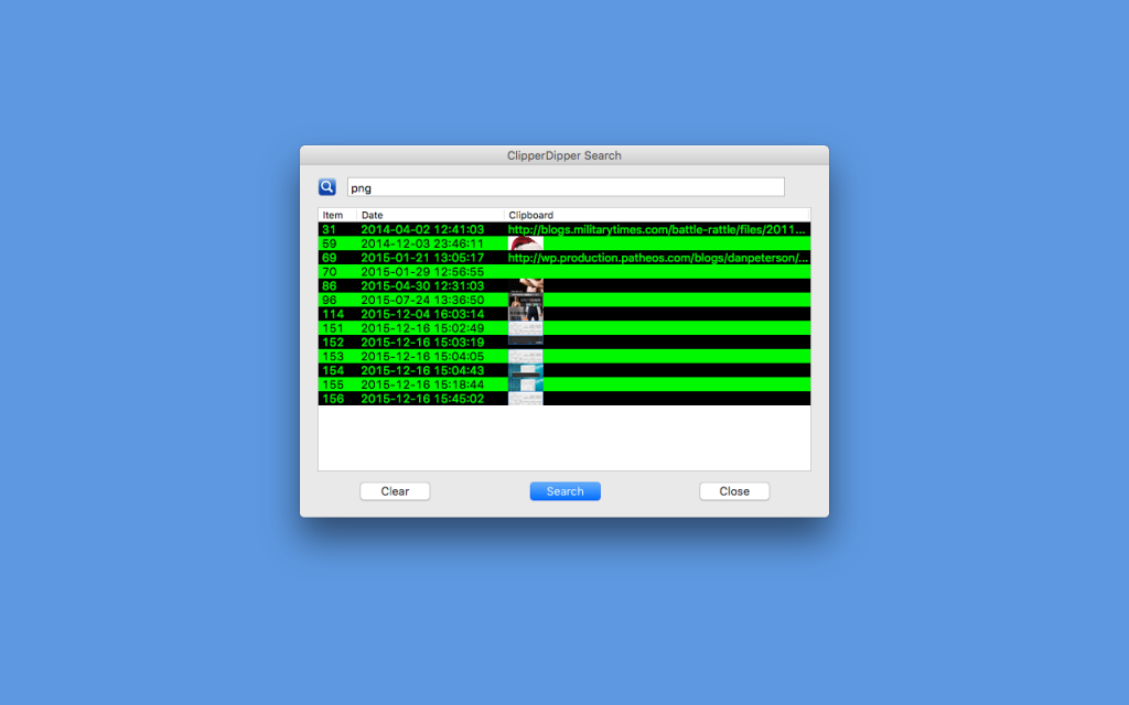 Search Window - Mac Version
